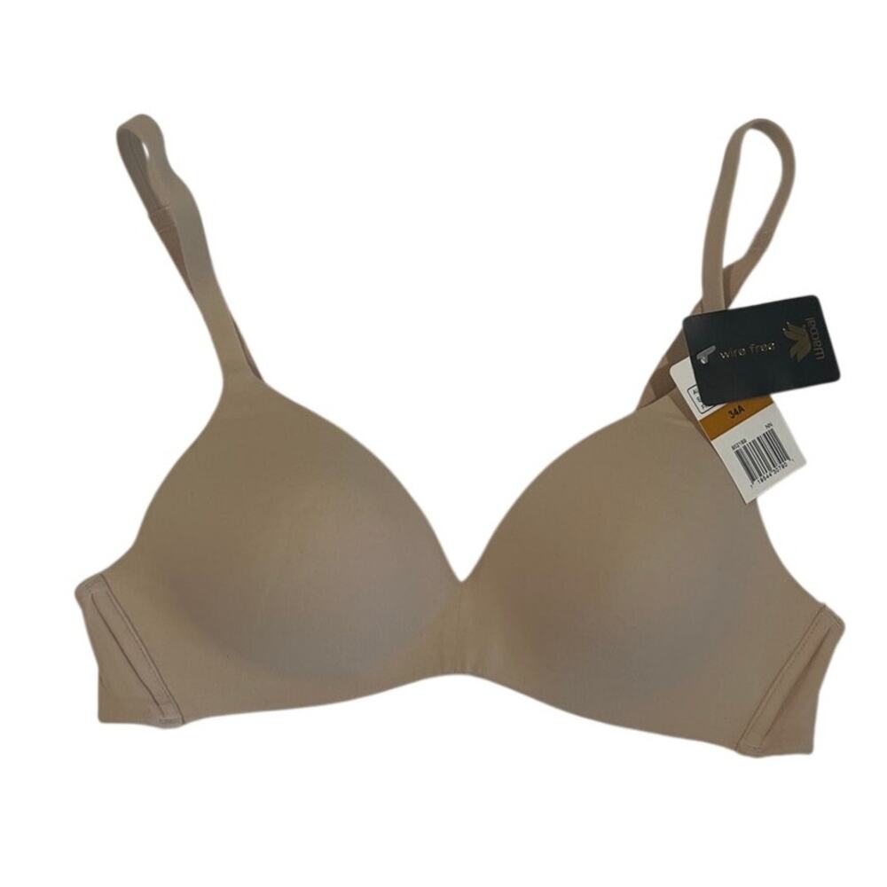 Wacoal Wire Free T-Shirt Bra Convertible Back Size 34A Style 852189 Mid-Coverage